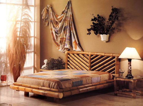 односпальная бамбуковая кровать