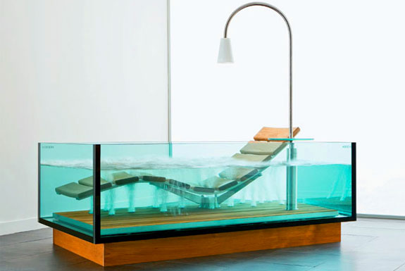 прозрачная ванна аквариум
