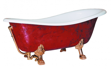 красная ванна акриловая классическая
