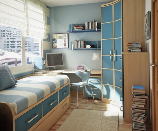 Дизайн интерьера комнаты мальчика — подростка, фото, видео, оформление стени пола, мебель и декор