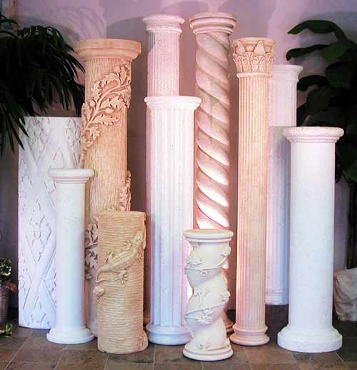Декоративные колонны в интерьере (78 фото)
