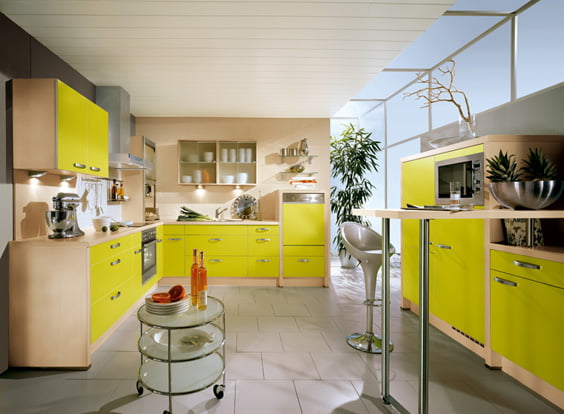 кухня в лимонном цвете