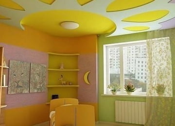 Желтая детская комната